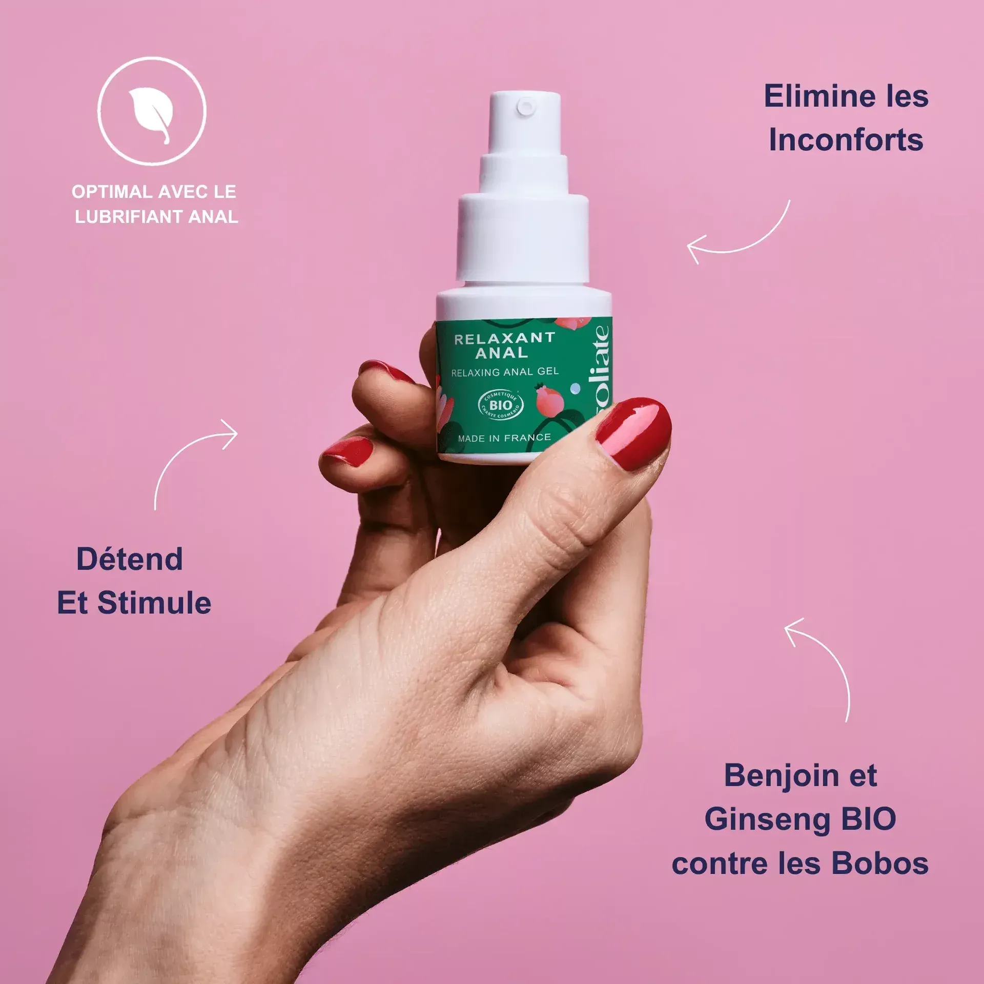 Relaxant Anal – Décontractant performances optimales - naturel & certifié Bio - Goliate