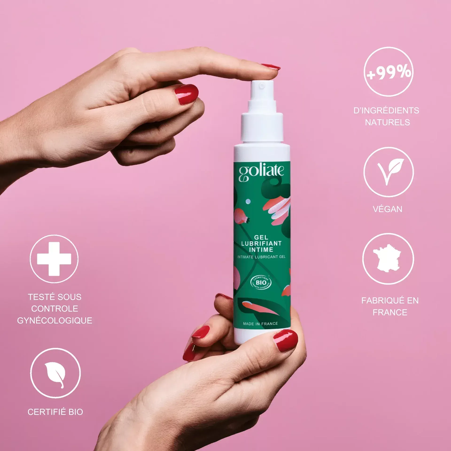 Gel lubrifiant intime - Naturel et certifié Bio 100ml - Goliate