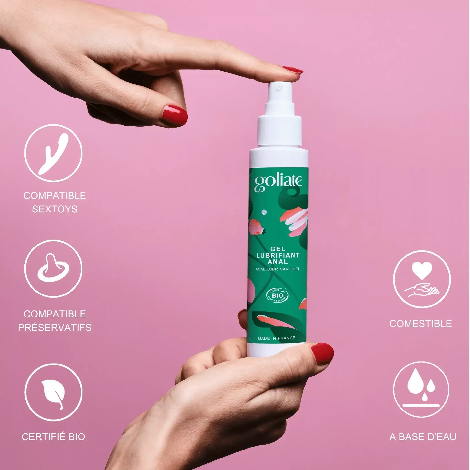 Anaal glijmiddel - Biologisch gecertificeerde anale glijgel 100ml - Goliate