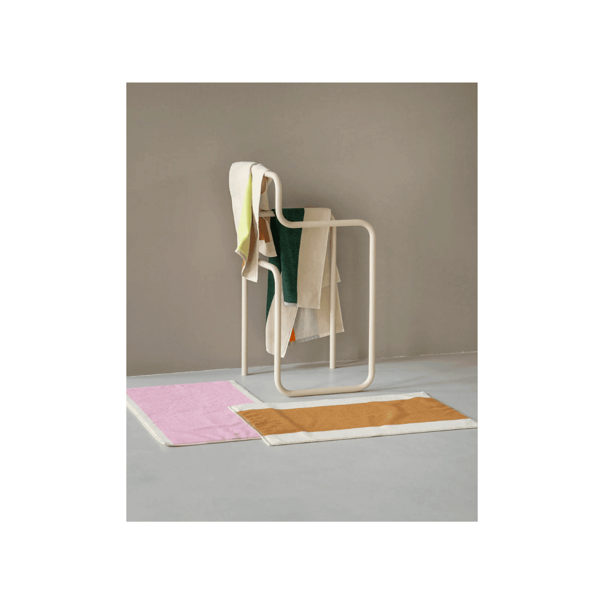Serviette Essuie 50x100 TOWEL GOTS Organic Terry - Dark Green-Orange - Suite702