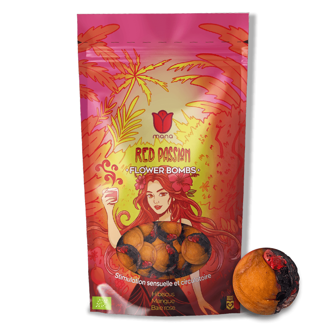Red Passion Flower Bombs - Boules de tisanes fleuries BIO x10 - Mana
