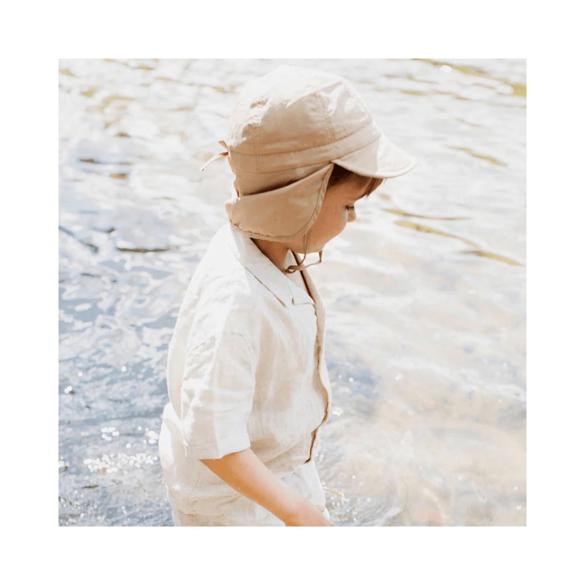 Chapeau enfant anti UV Swim Hat - Beige - 44/46 - BabyMocs