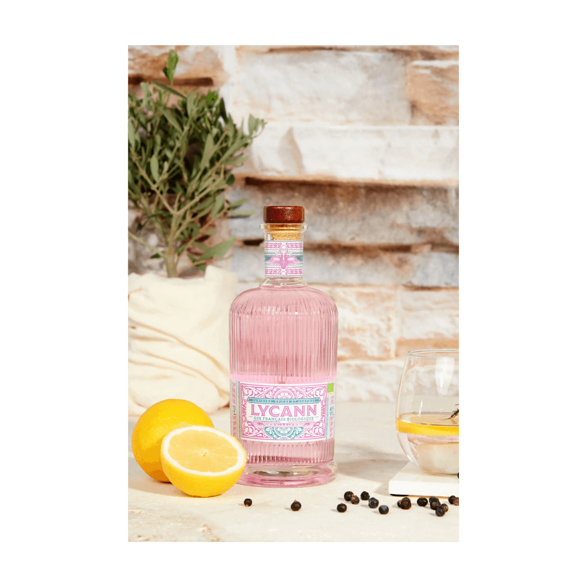 Gin rose BIO Lycann 70cl - Quai Sud