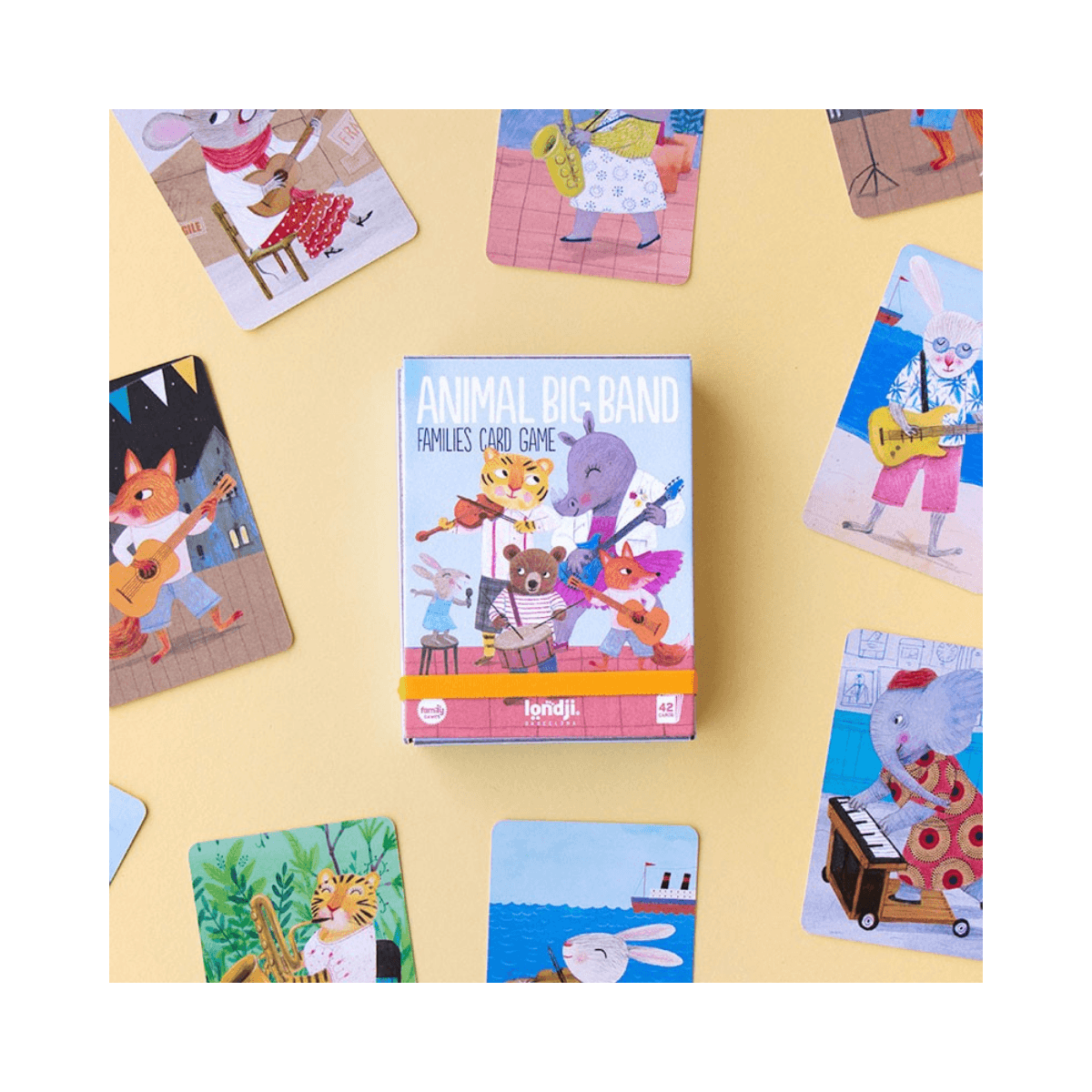 Jeu des 7 familles - 5 ans et + - ANIMAL BIG BAND - Londji
