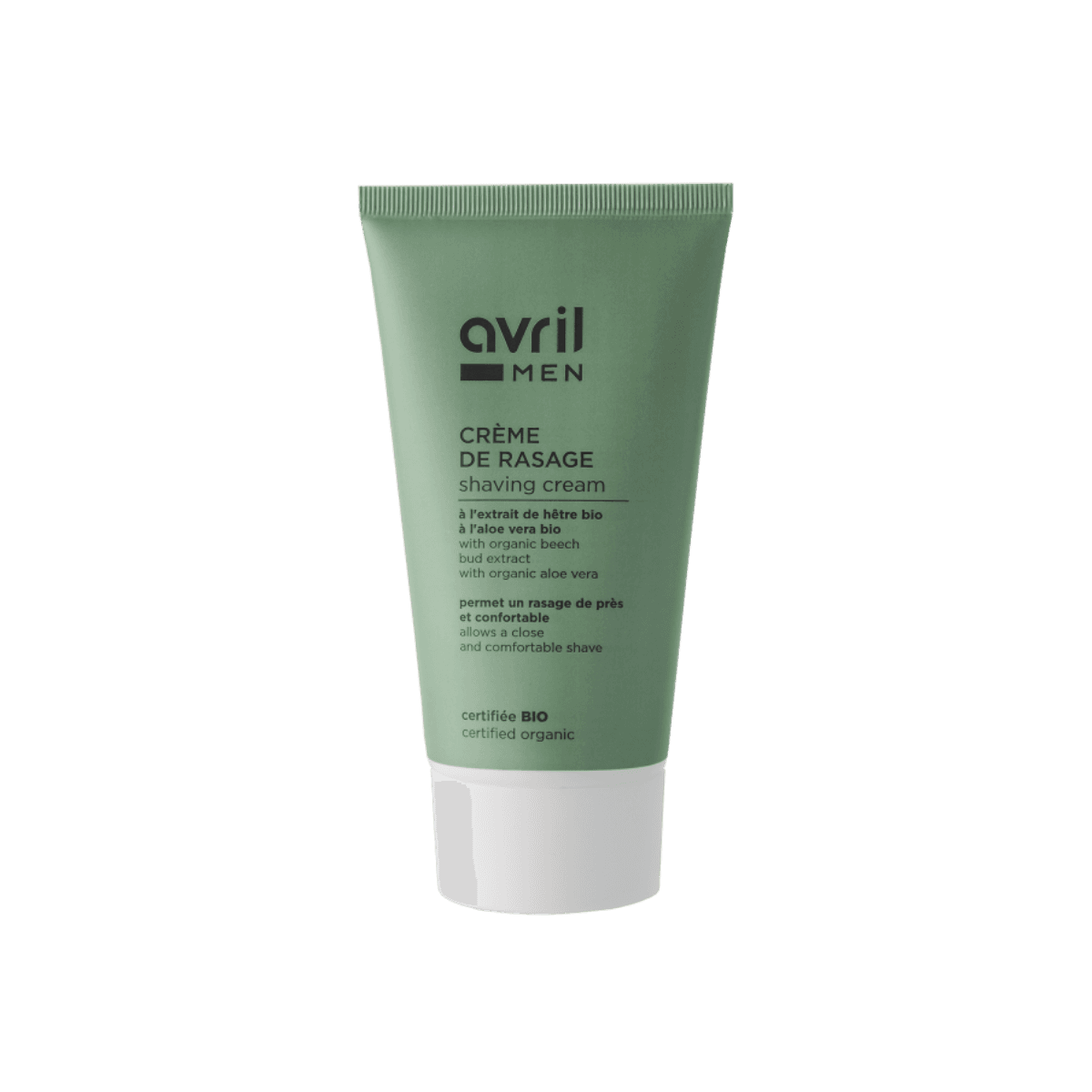 Crème de rasage Homme 150ml - Certifiée Bio - Avril