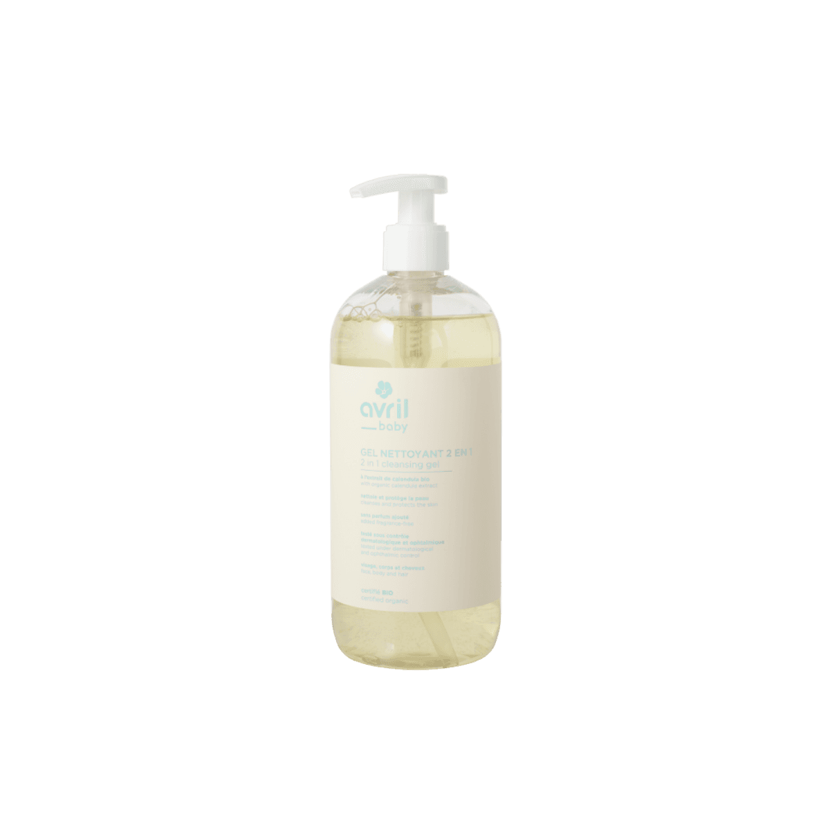Gel nettoyant 2 en 1 bébé 500 ml - Certifié Bio - Avril