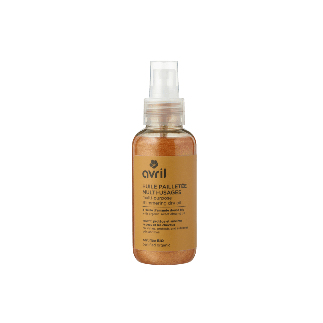Huile pailletée multi-usages 100ml - Certifiée Bio - Avril