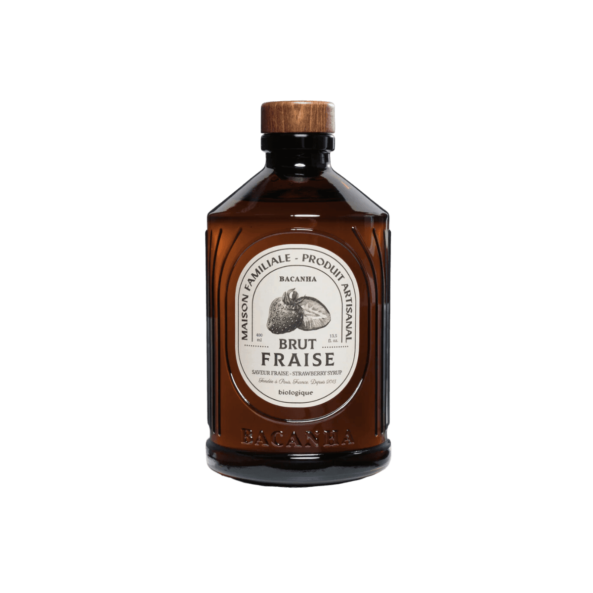 Sirop Fraise Brut - Biologique - 400ml - Bacanha