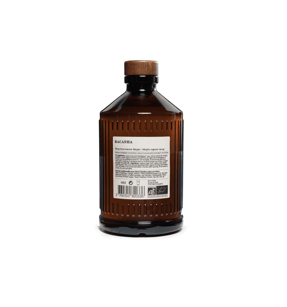 Sirop Mojito Brut - Biologique - 400ml - Bacanha