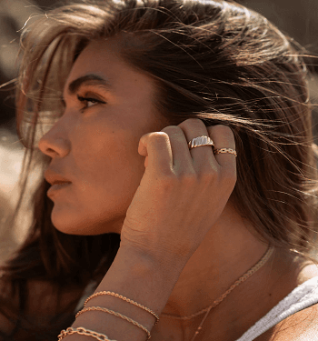 Bague Josephine - Plaqué or - Aglaïa & Co