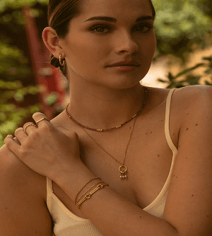 Bracelet Rose - Plaqué or - Aglaïa & Co