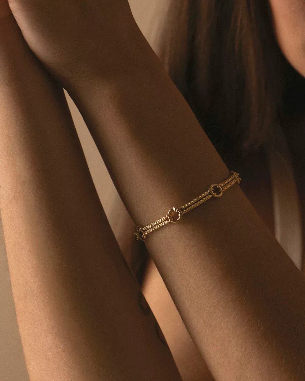 Bracelet Rose - Plaqué or - Aglaïa & Co