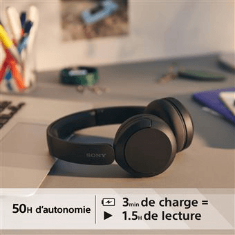 Casque sans fil WHCH520B Sony - Noir - Sony