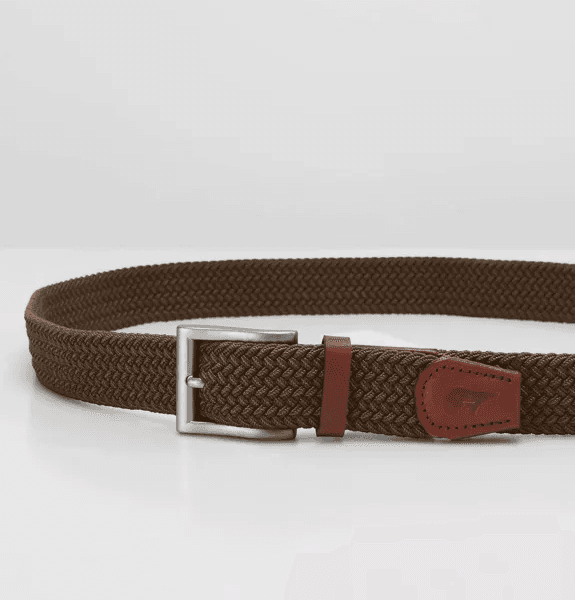 Ceinture tressée élastique recyclée Marron - Bob - Slopes & Town