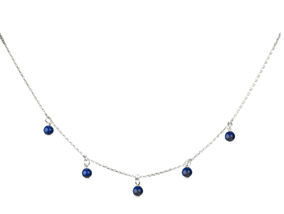 Collier Éternelle - Argent massif 9025 et lapis lazuli - Aglaïa & Co