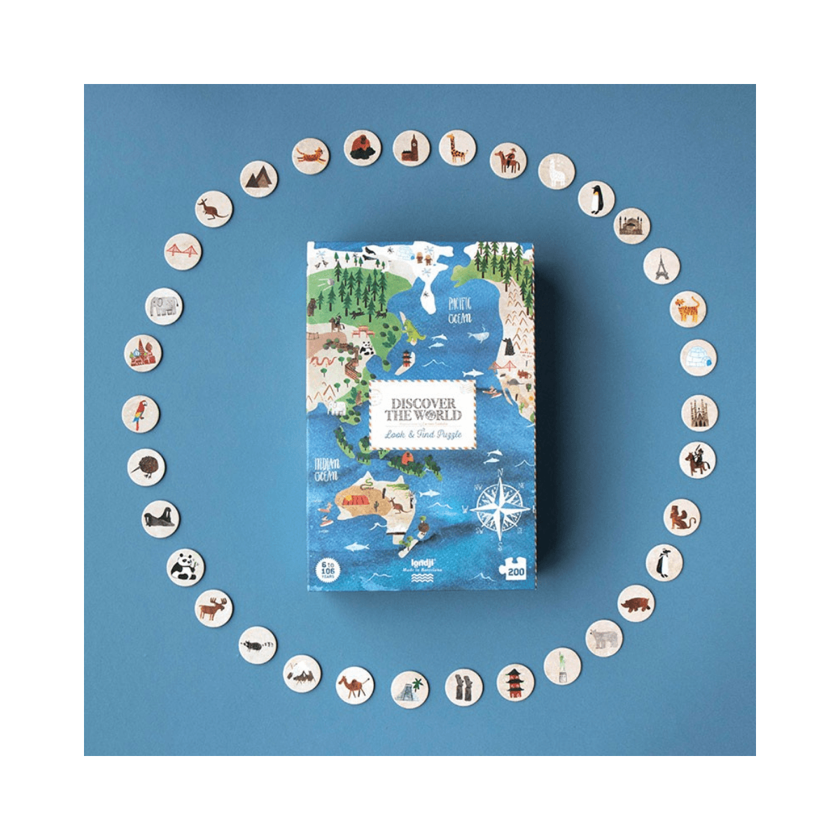 Puzzle d'observation 200 pc - 6 ans et + - DISCOVER THE WORLD PUZZLE - Londji
