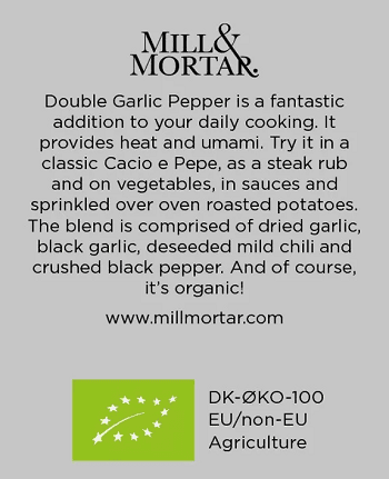 Double Garlic Pepper BIO 50g - Mill & Mortar