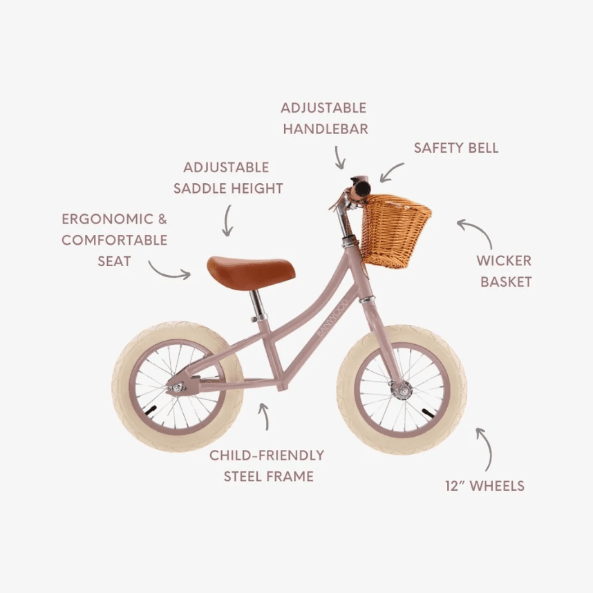 Loopfiets Balance Bike Dusty Pink - Banwood