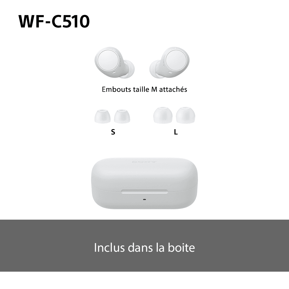 Ecouteurs Bluetooth WFC510W - Blanc - Sony