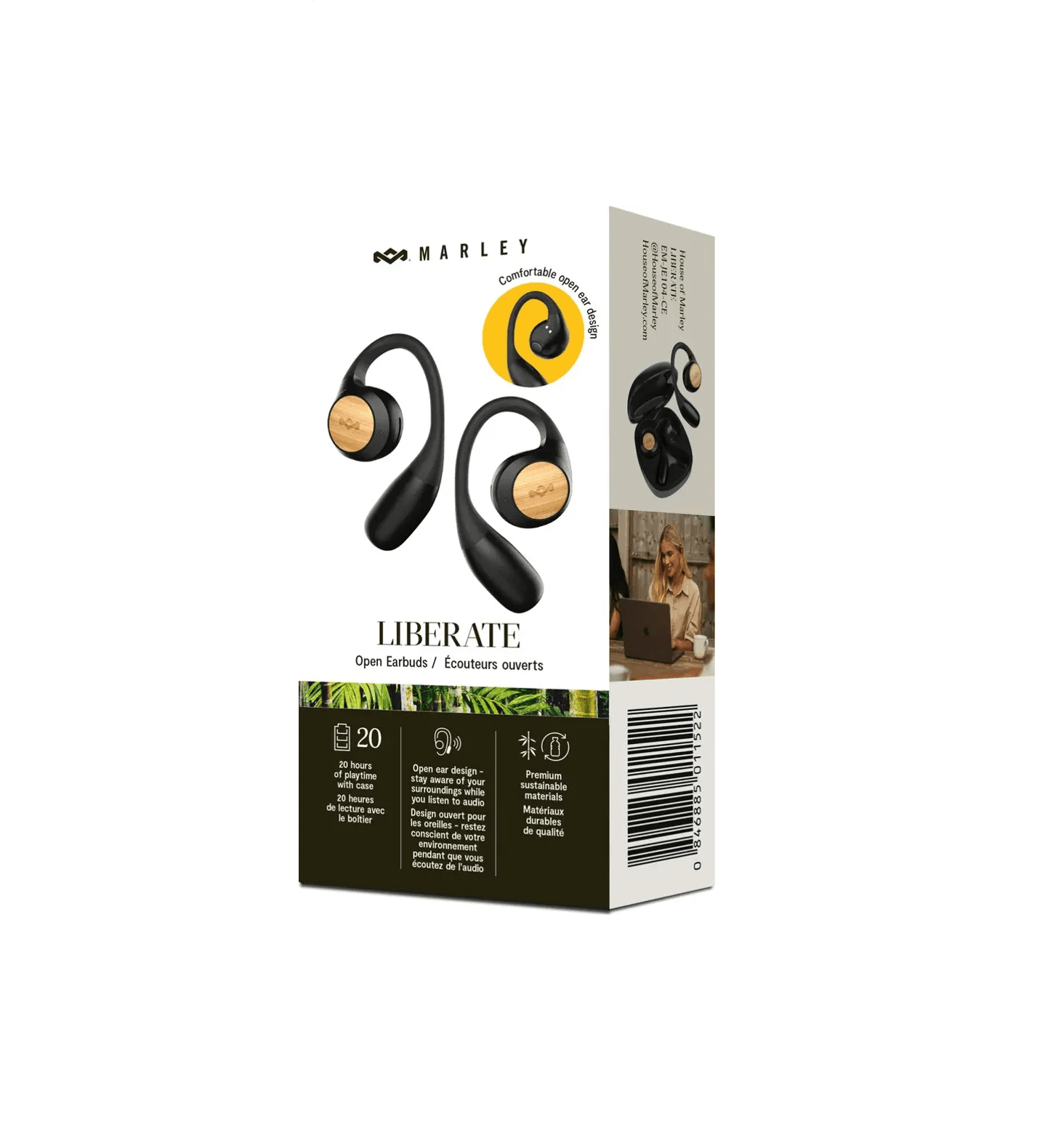 Ecouteurs sans fils LIBERATE OPEN EARBUDS - Noir 700482 - House of Marley