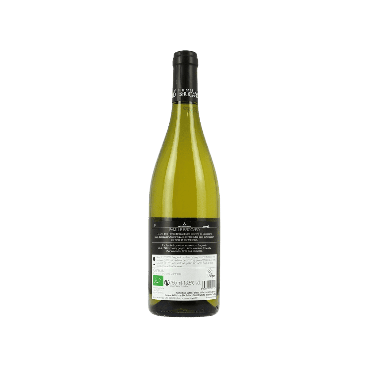 Famille Brocard Chablis blanc AOP 75cl - Vins BIO