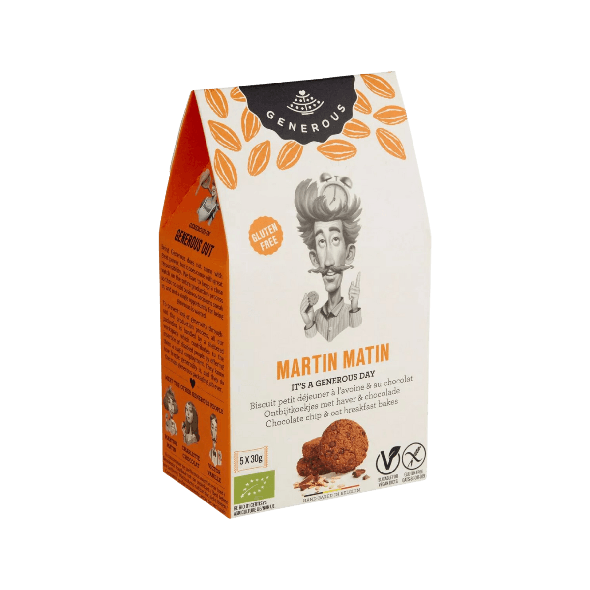 Biscuits Martin Matin Avoine & chocolat 150g (5 x 30g) BIO - Generous