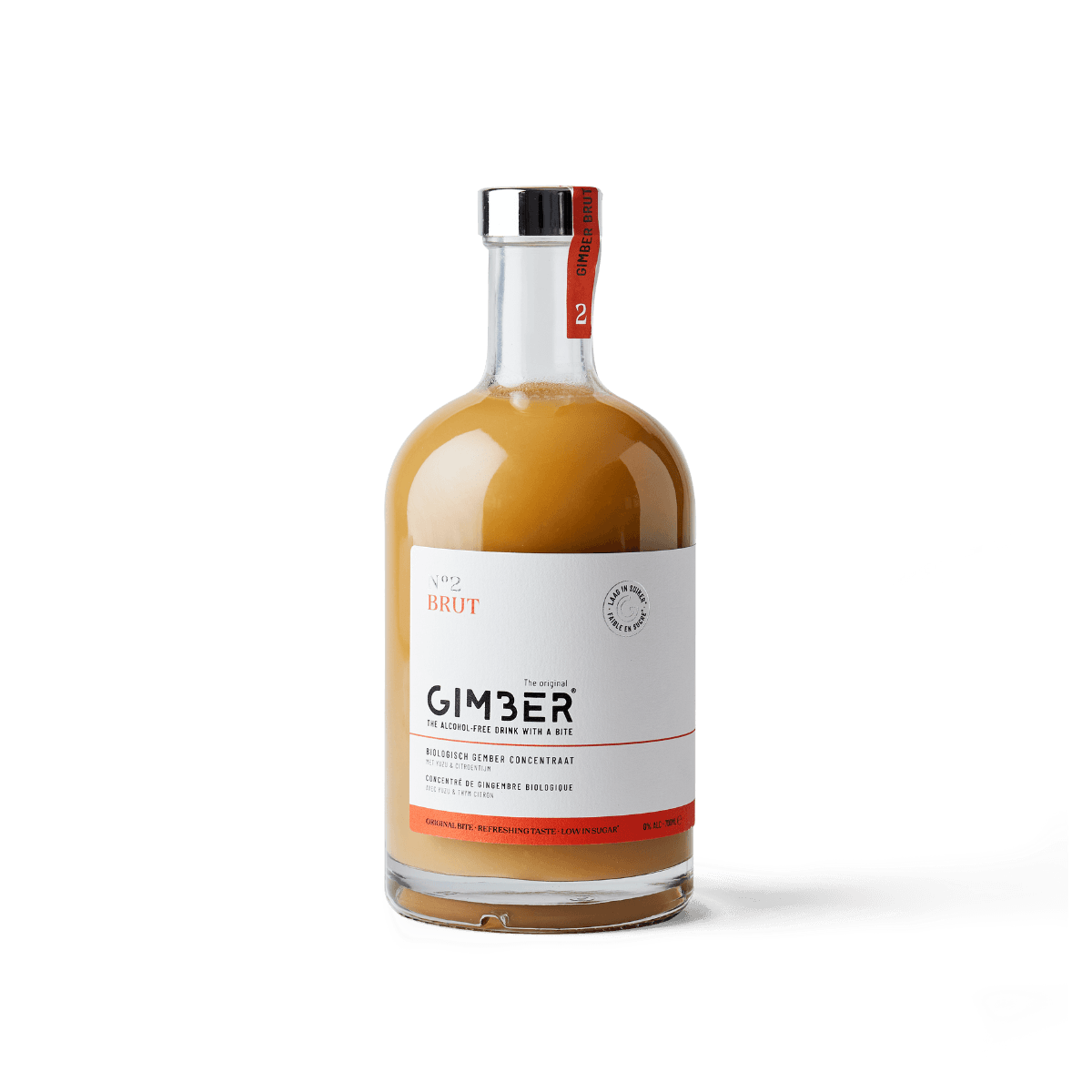 Sirop de gingembre (moins de sucre) BIO - Gimber N°2 BRUT - 700ml - Gimber
