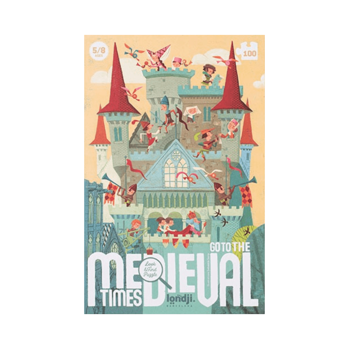 Puzzle d'observation 100 pc - 5 - 8 ans - GO TO THE MEDIEVAL TIMES PUZZLE - Londji
