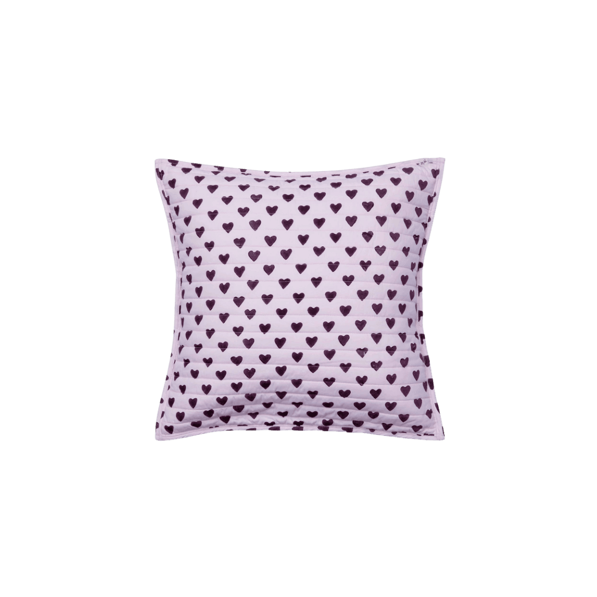 Housse de coussin carrée matelassée - Lila heart - Holi and Love