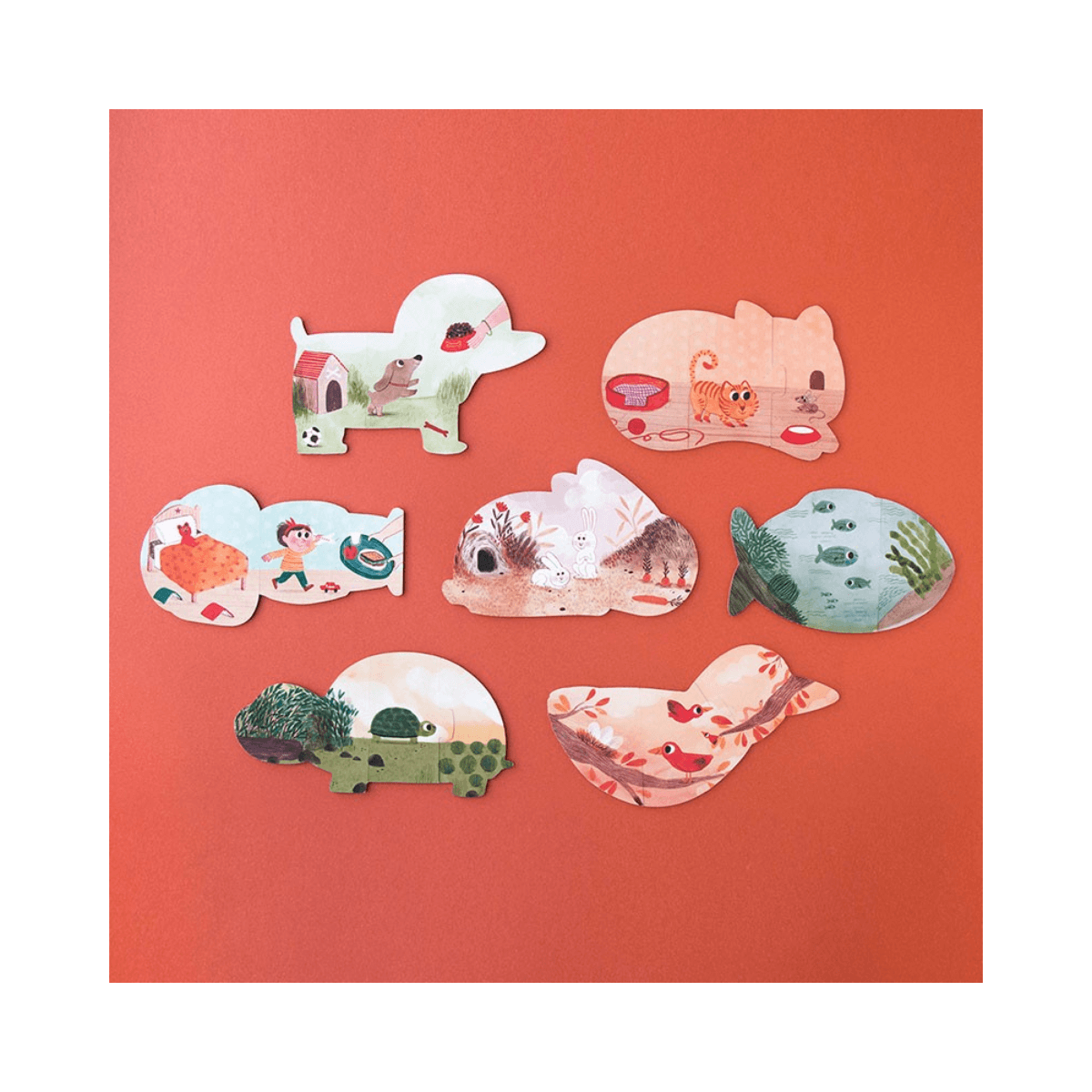 Omkeerbare puzzels - vanaf 3 jaar - I LOVE MY PETS PUZZLE - Londji