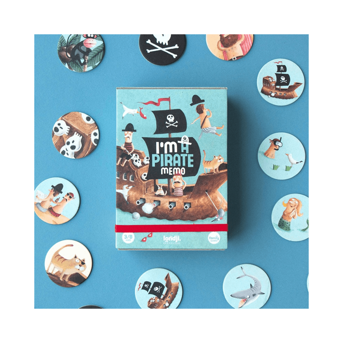 Jeu de mémoire - 3 ans et + - I'M A PIRATE MEMO - Londji