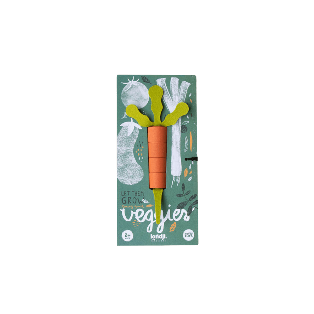 Jeu d'enfilage en bois et feutrine - 2 ans et + - VEGGIES - Londji