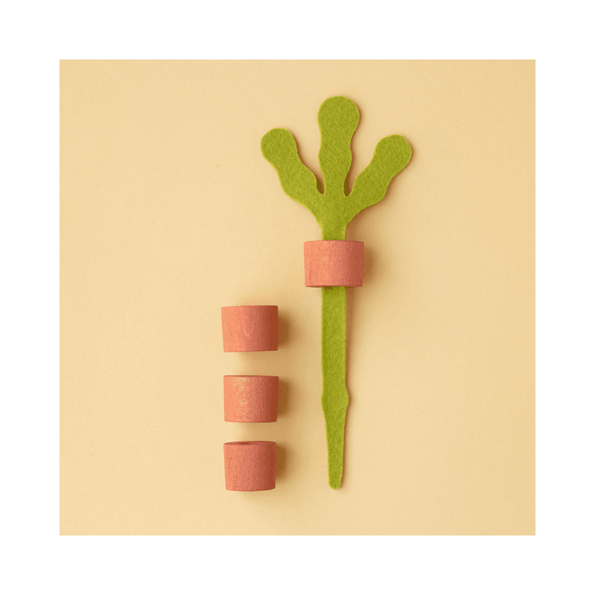 Jeu d'enfilage en bois et feutrine - 2 ans et + - VEGGIES - Londji