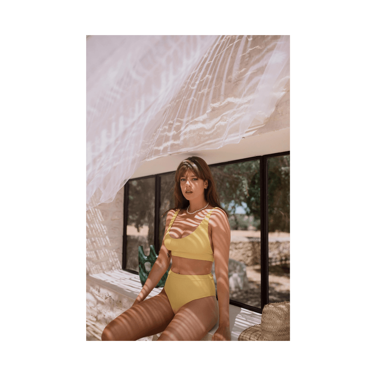 Culotte de bikini taille haute citron - Kaly Ora