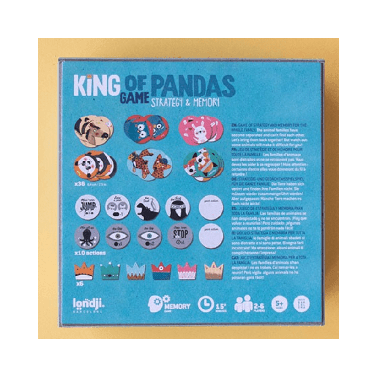 Jeu de mémoire - 5 ans et + - KING OF PANDAS - Londji