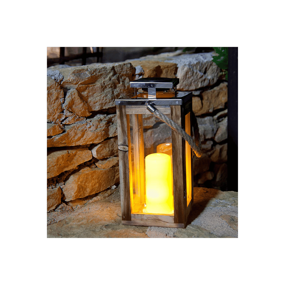 Lanterne solaire en bois - OAKY - Lumisky