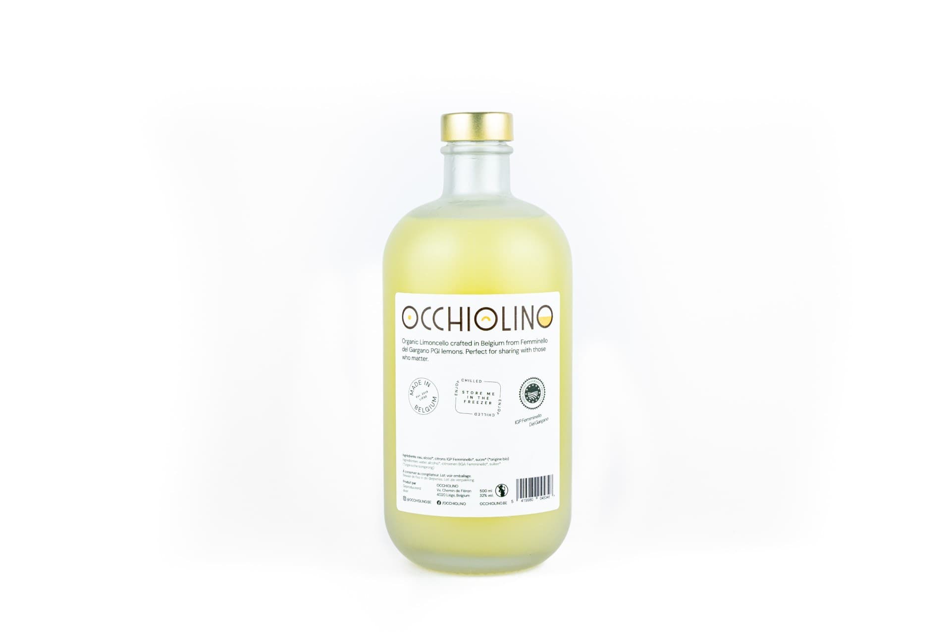 Liqueur de citron BIO - LIMONCELLO OCCHIOLINO - 500ml - Occhiolino