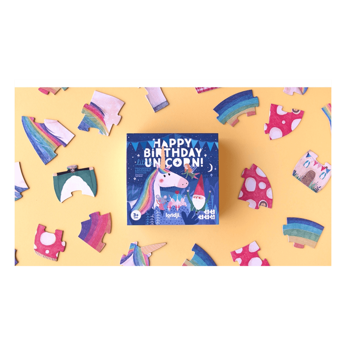 Puzzles progressifs - 3 ans et + - HAPPY BIRTHDAY UNICORN PUZZLE - Londji