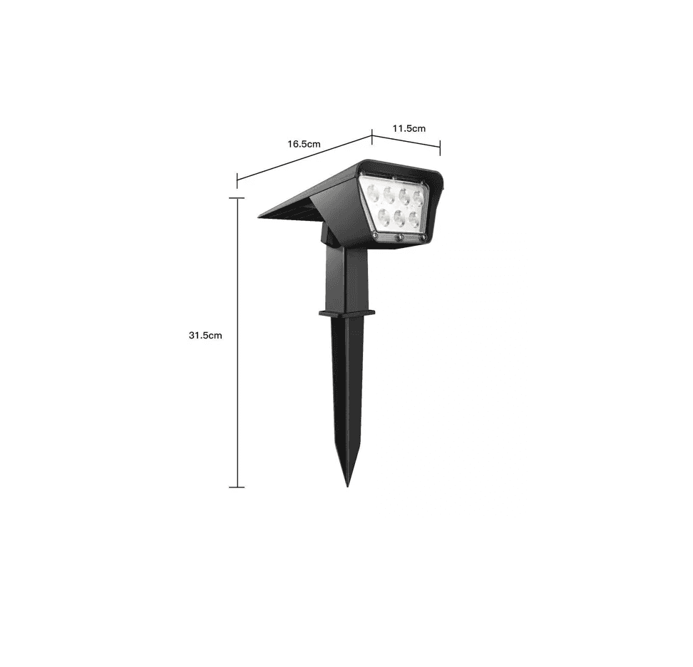 Lot de 2 spots solaires LED CURTIS 31cm - Lumisky