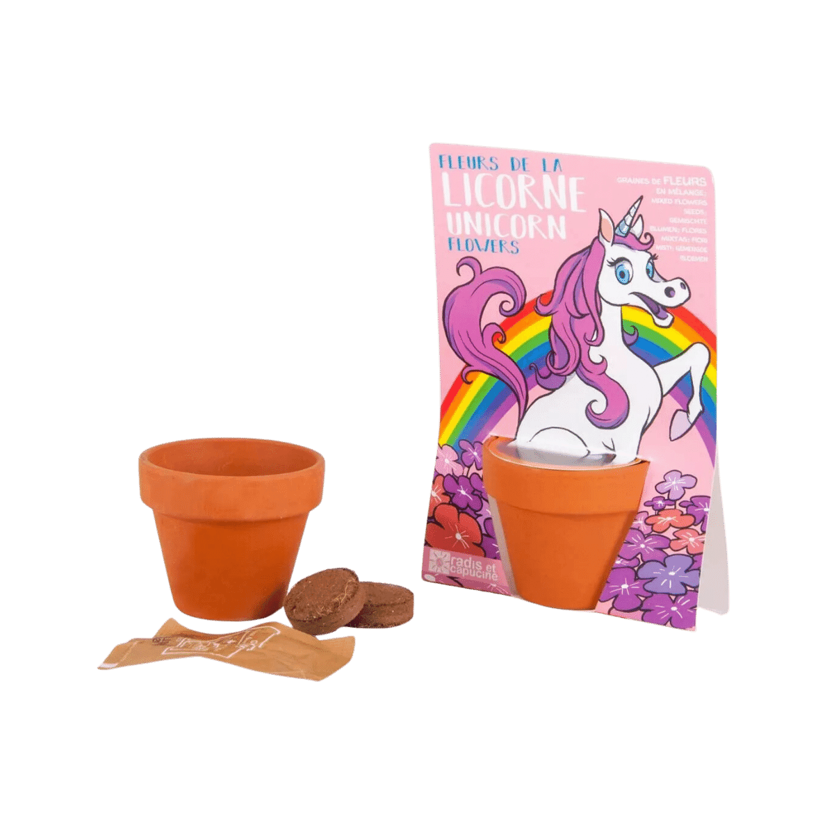 Mélange de fleurs à semer Licorne - Radis et Capucine