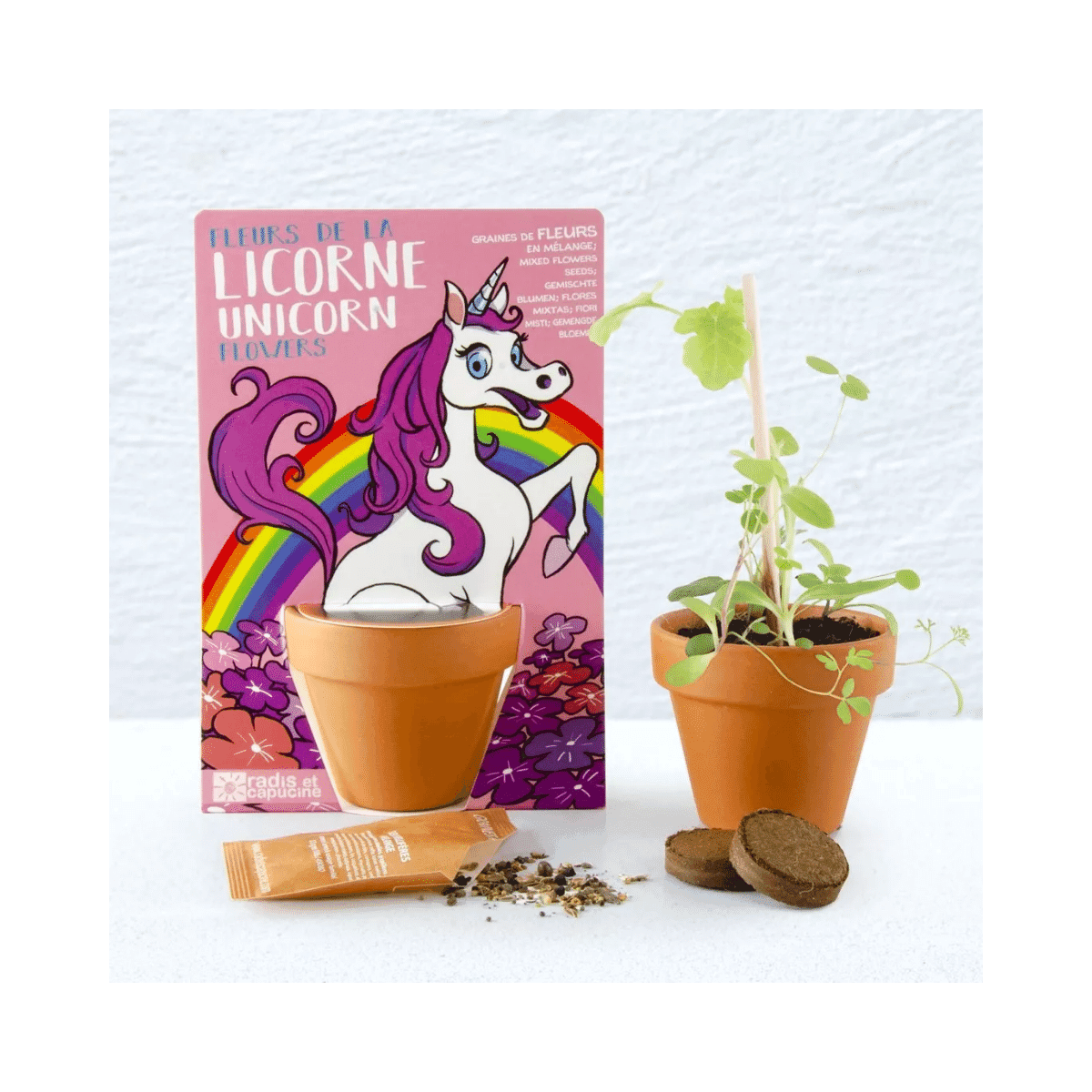 Mélange de fleurs à semer Licorne - Radis et Capucine