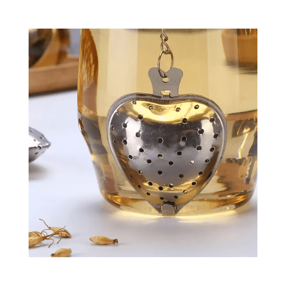 Infuseur à Thé en Forme de Coeur Doré - So Straw