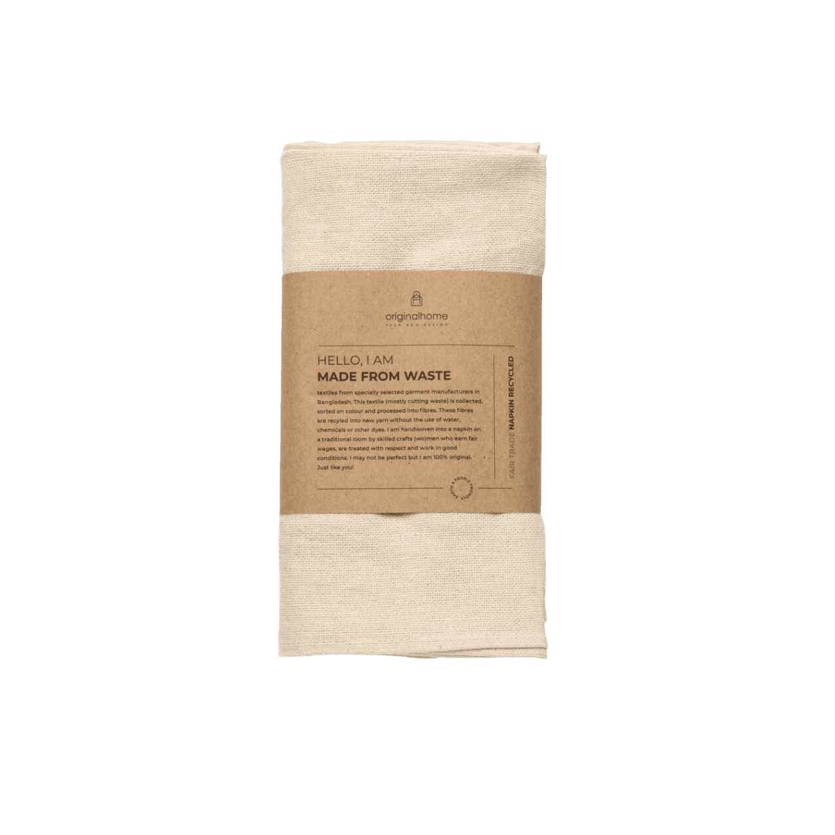 Servetten x 4 - Ecru - NAPKIN RECYCLED - OFF WHITE S/4 - Originalhome