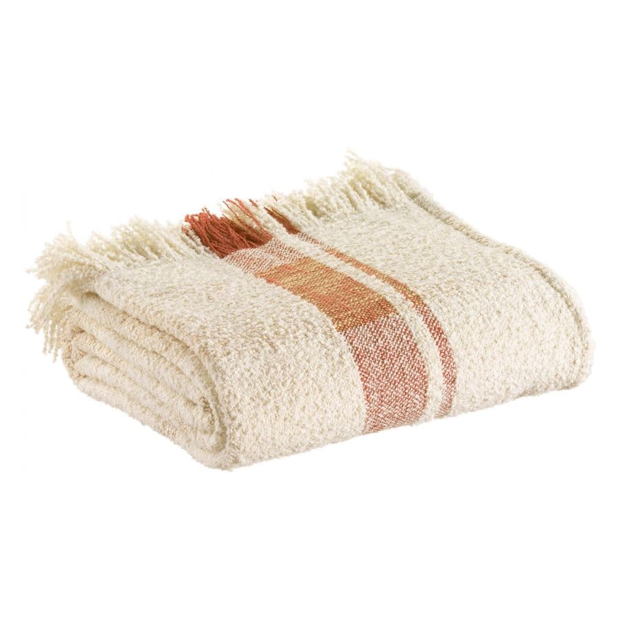Jacquardplaid Jane Multico Sienne 130 x 160 - Maison Vivaraise