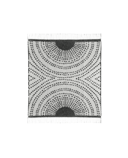 Plaid recyclé Taina Carbone 127 x 160 - Maison Vivaraise
