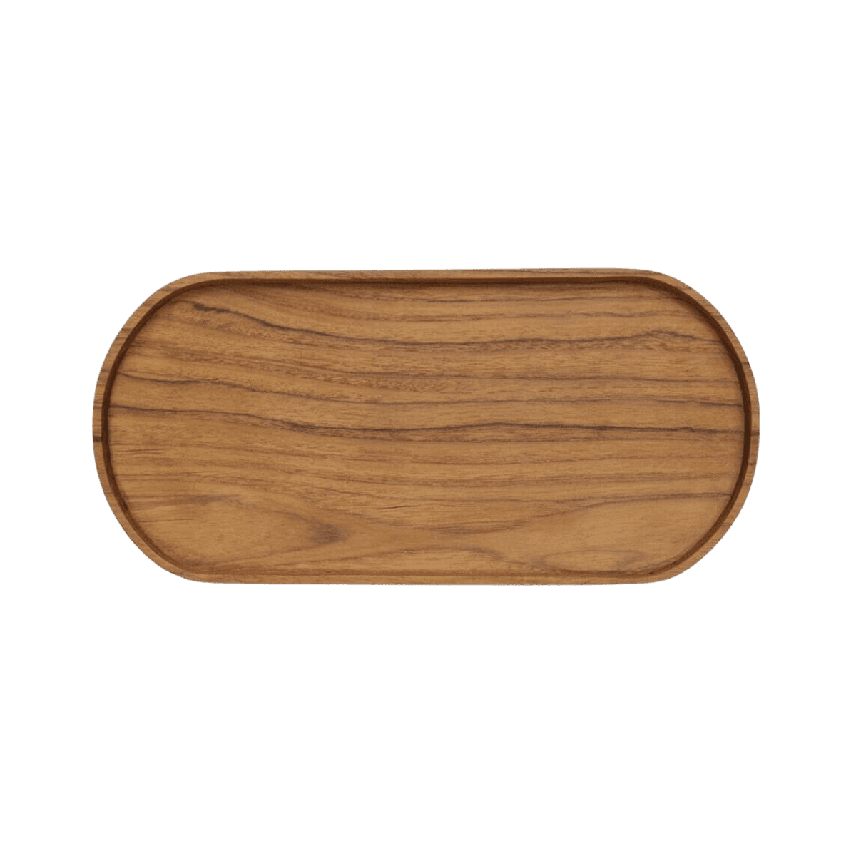 Plateau de présentation en teck - OVAL TRAY RECLAIMED - Originalhome