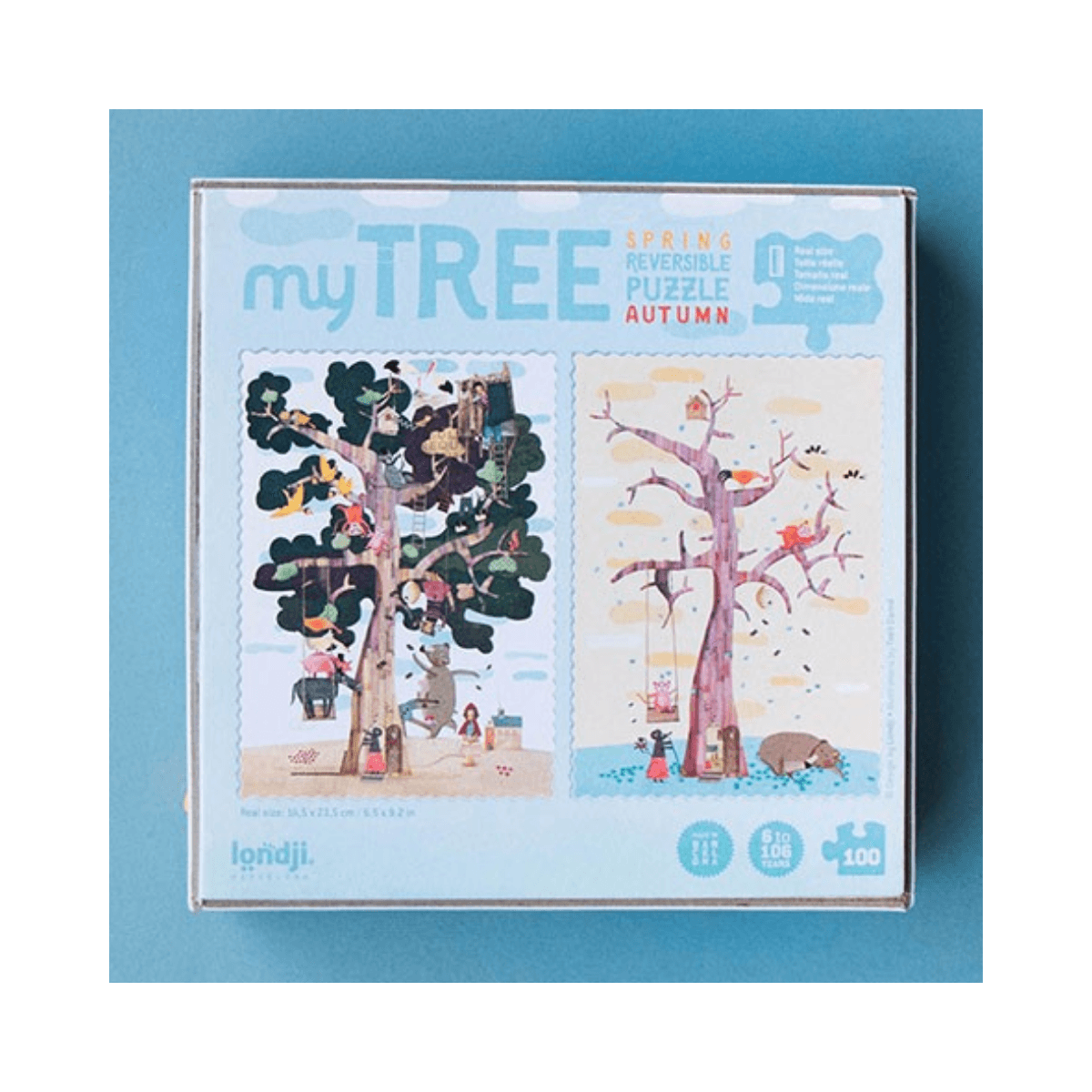 Puzzle réversible 100 pc - 6 ans et + - MY TREE POCKET PUZZLE - Londji