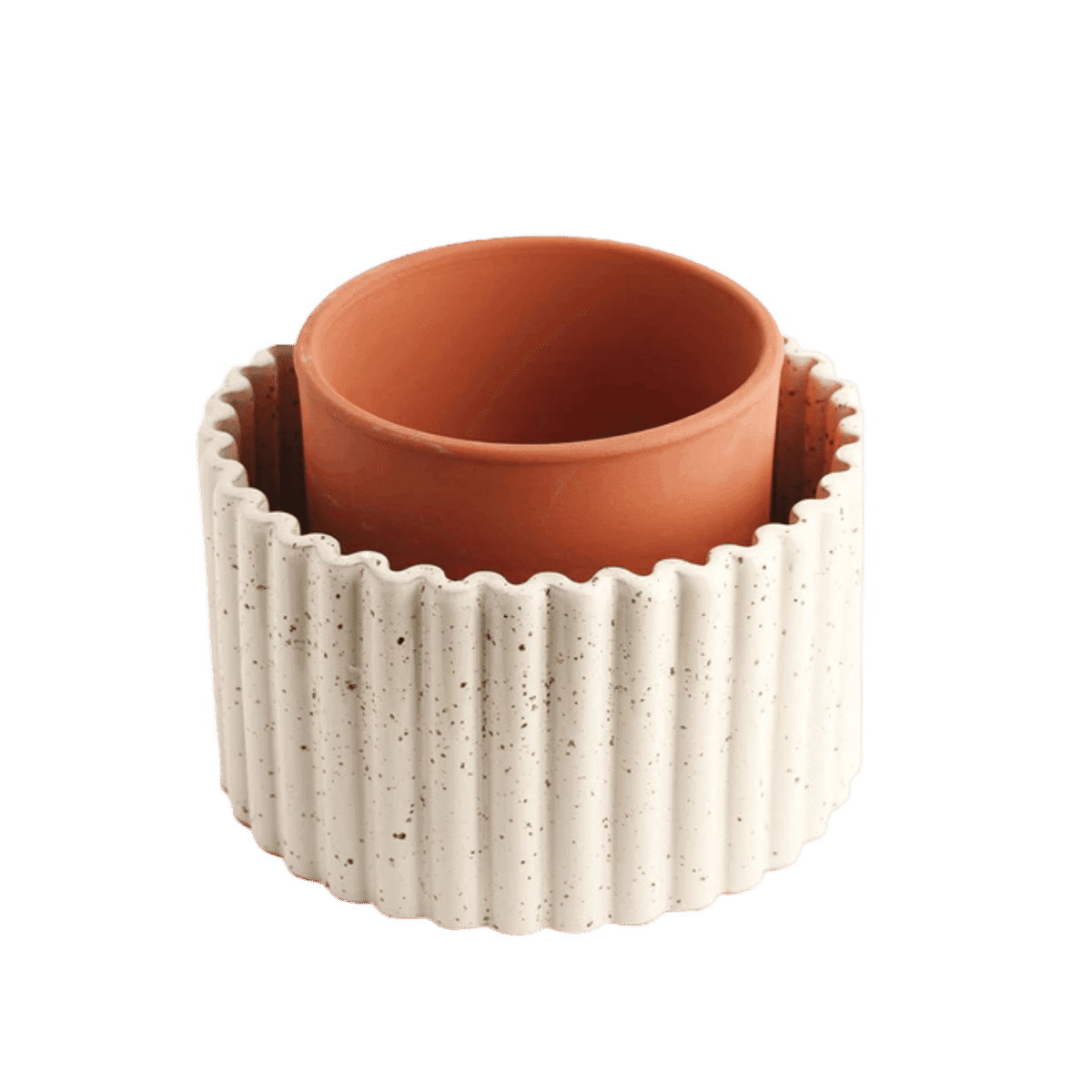 Pot autonome Paula (M)- Blanc grainé - Pepin