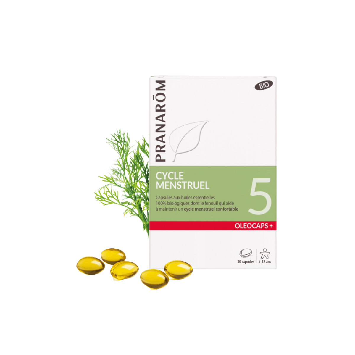 Essentiële oliecapsules - 5 menstruatiecyclus BIO - 30 capsules - Pranarôm