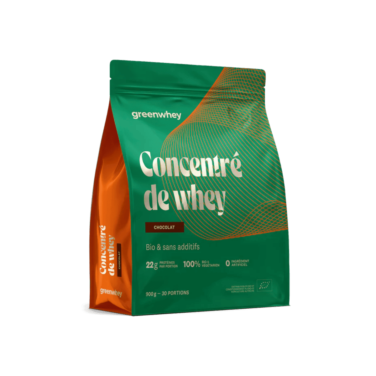 Concentré de Whey BIO Chocolat 900g - Greenwhey